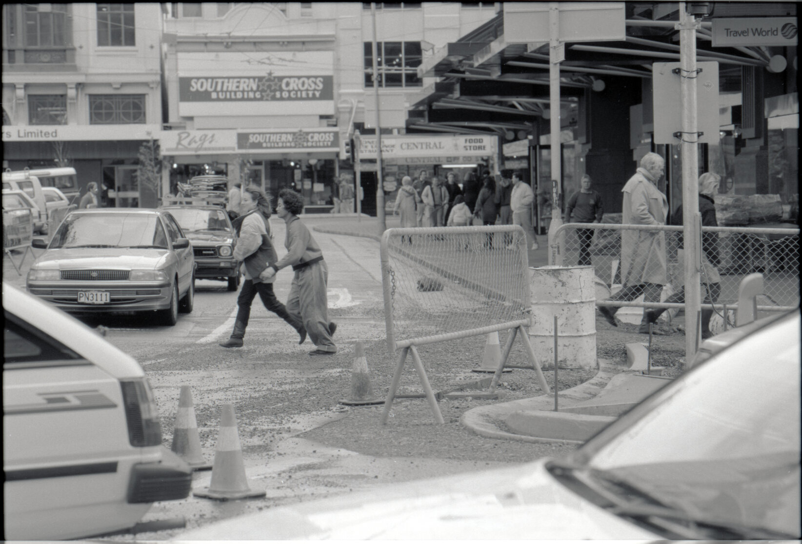 Roadworks, Victoria Street and Mercer Street intersection