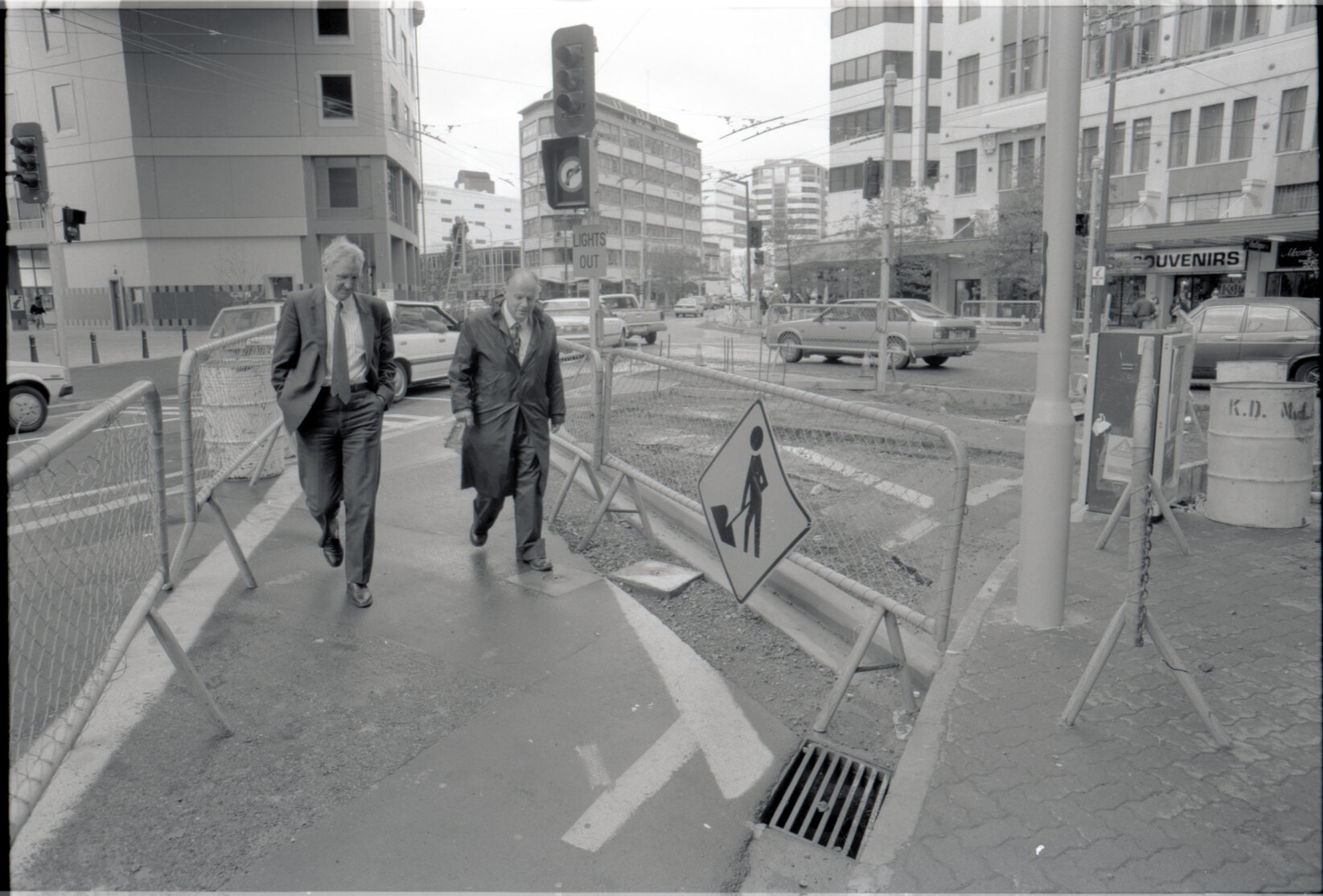 Roadworks, Victoria Street and Mercer Street intersection
