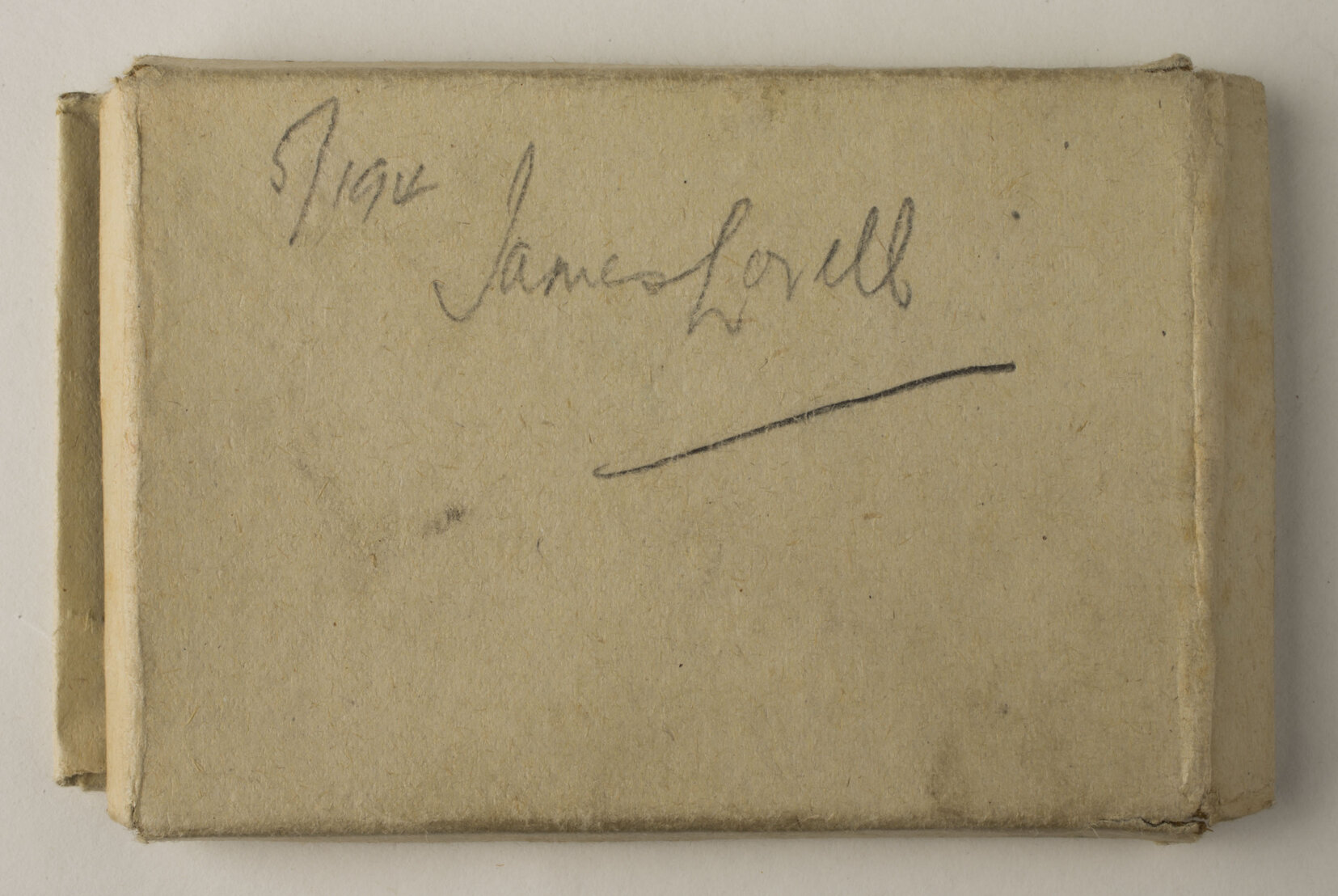 Box and packet that contained British War medal for Lance Corporal James Lovell 5/194