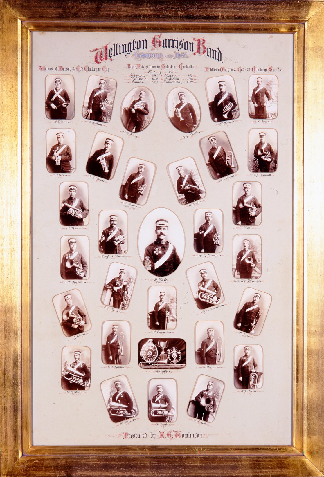 Wellington Garrison Band.  Champion of NZ under Conductor T. Herd