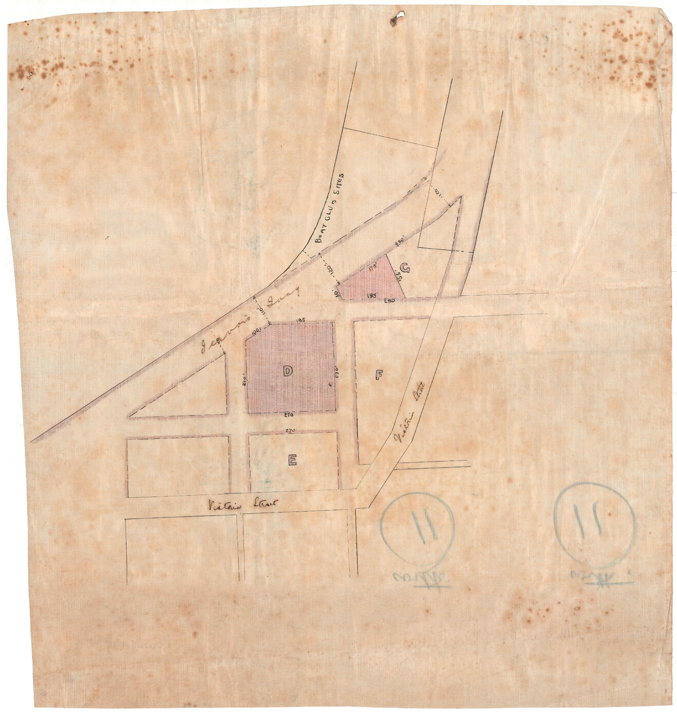 Working drawing, Te Aro Reclamation, sheet 1