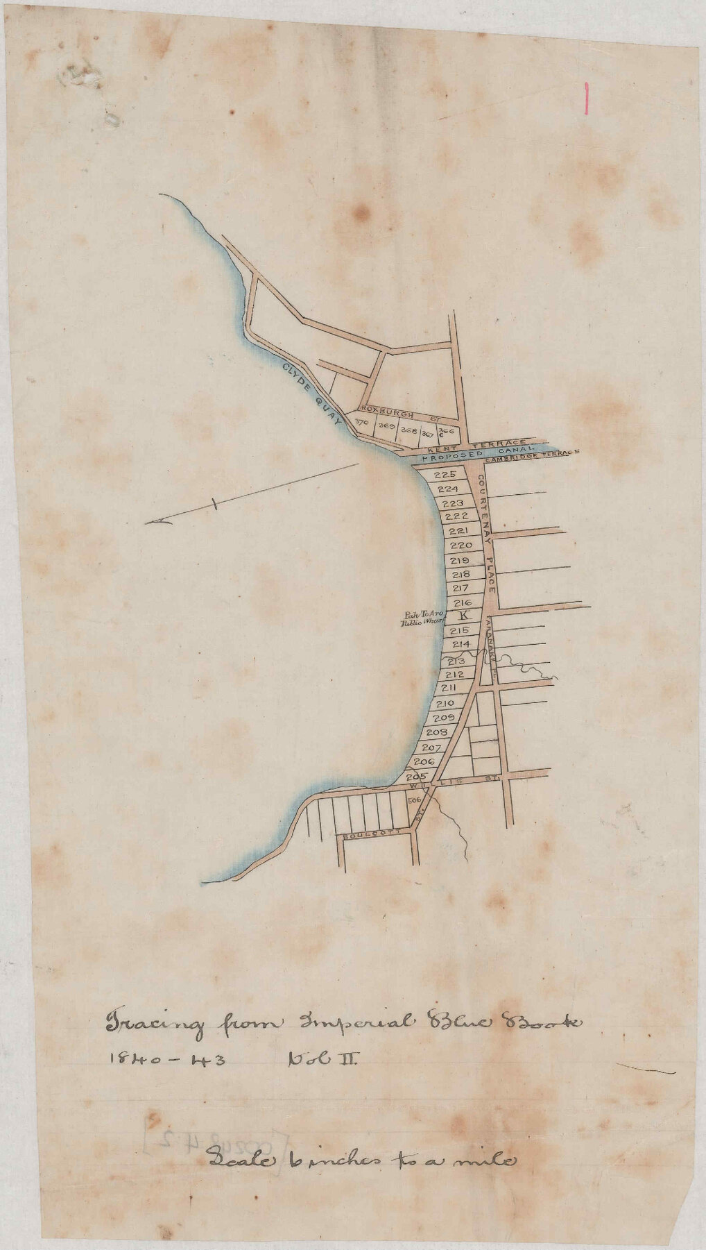 Te Aro reclaimed land, old plans of Te Aro Beach, sheet 1, [1840s], 1887