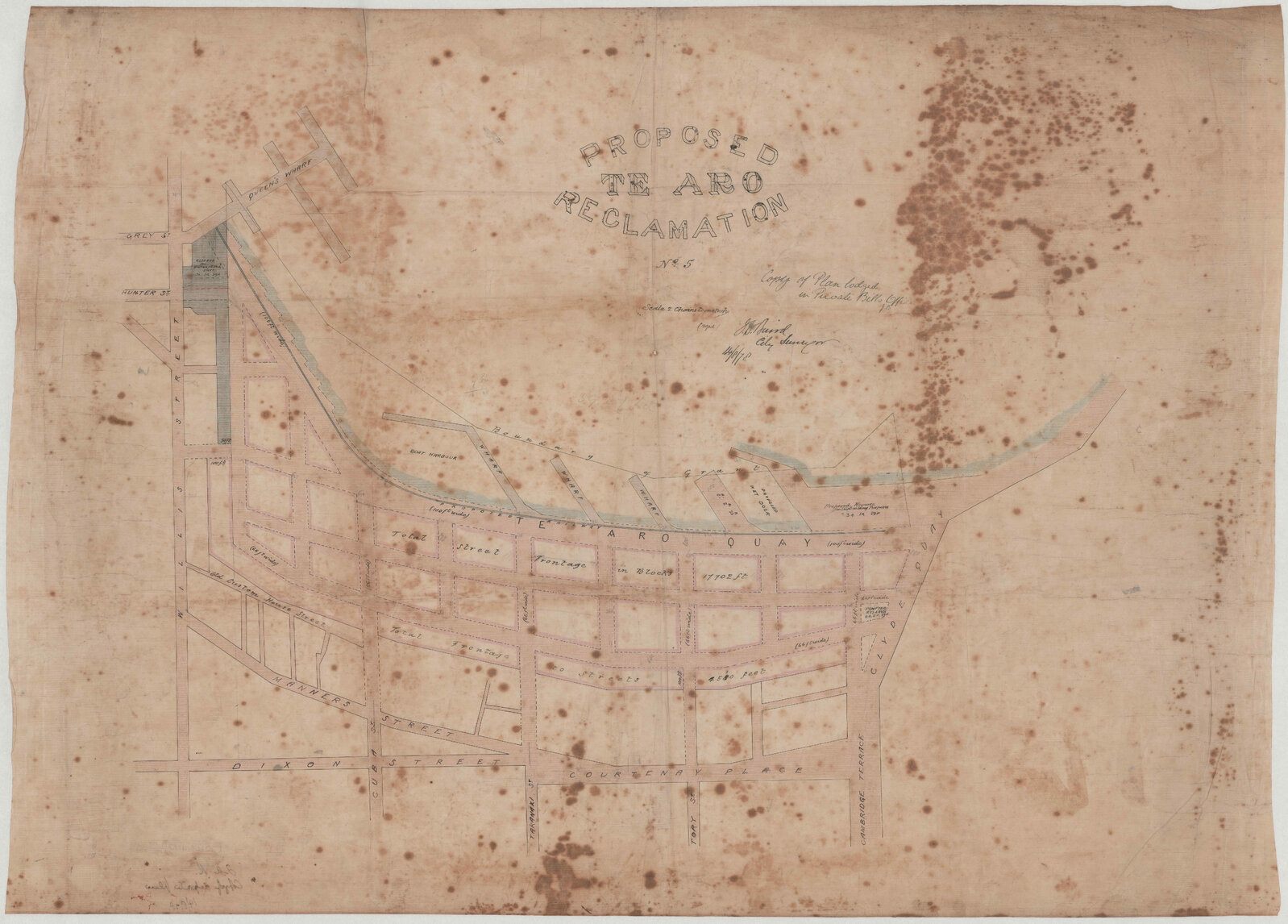 Proposed Te Aro reclamation No. 5, sheet 2, 14 Aug 1878