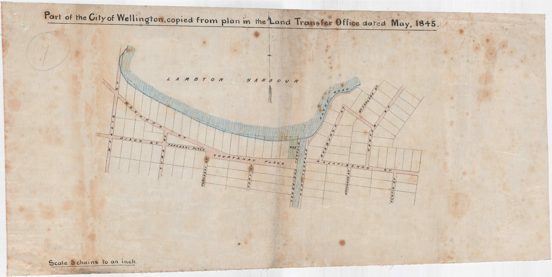 Te Aro reclaimed land, old plans of Te Aro Beach, sheet 7, [1845], 1887