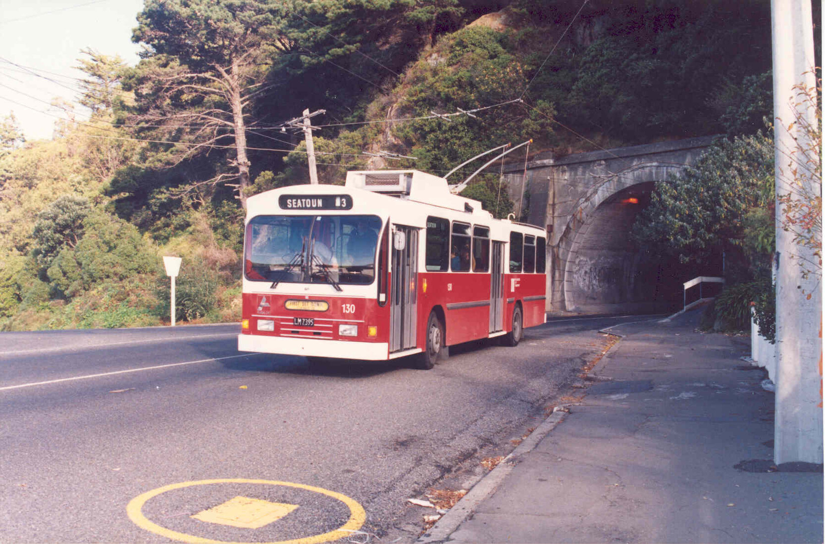 Trolley Bus outside Seatoun Tunnel