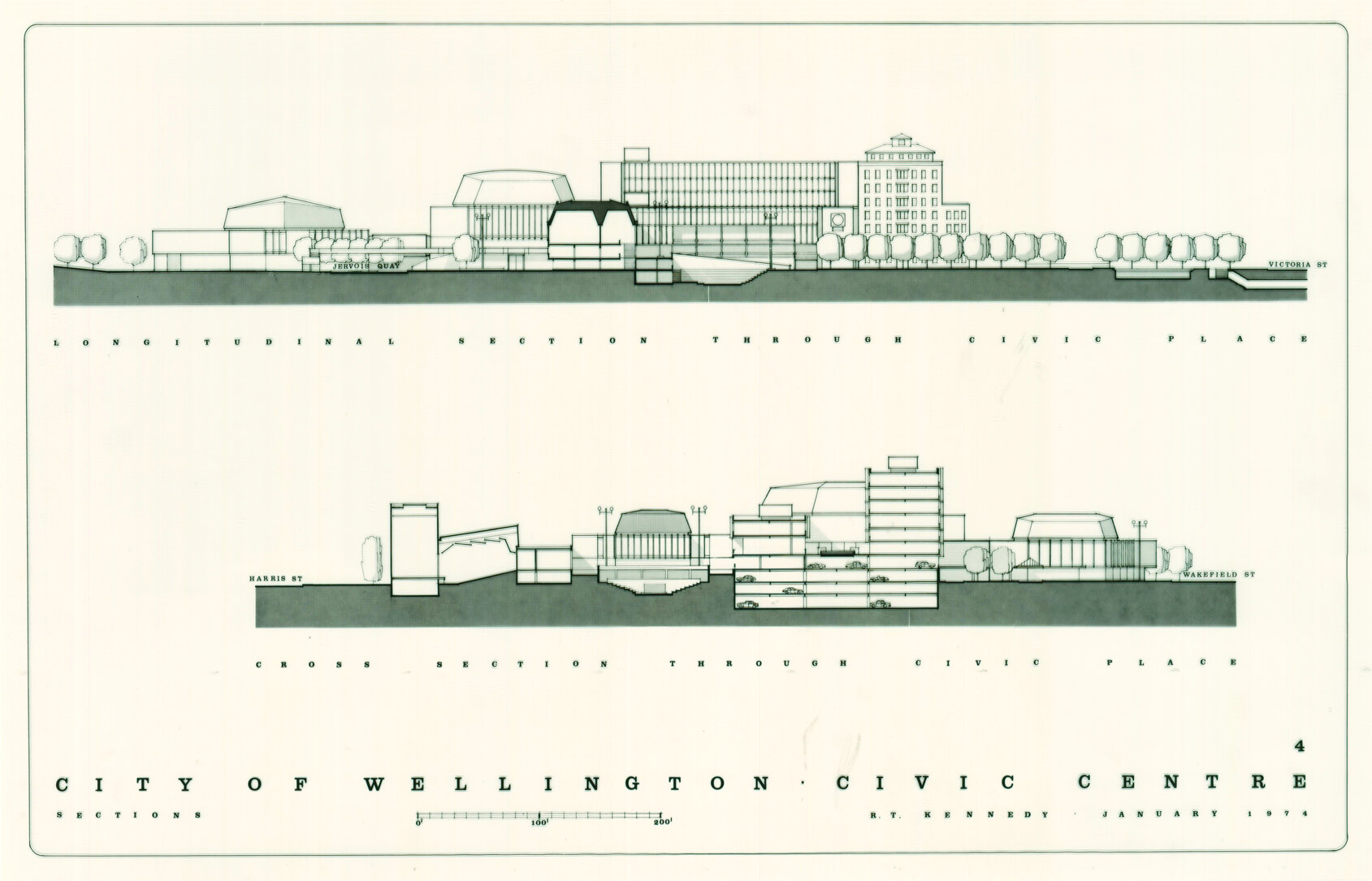 Civic Centre, plan 4, sections