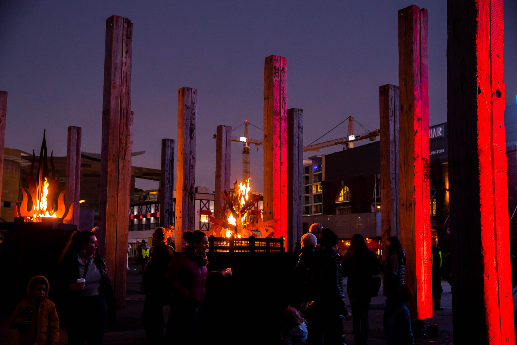 Ahi Kā Matariki, light display on the waterfront