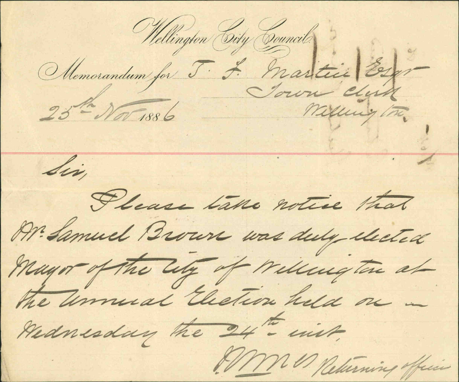 Election of Mayor - Returning Officer