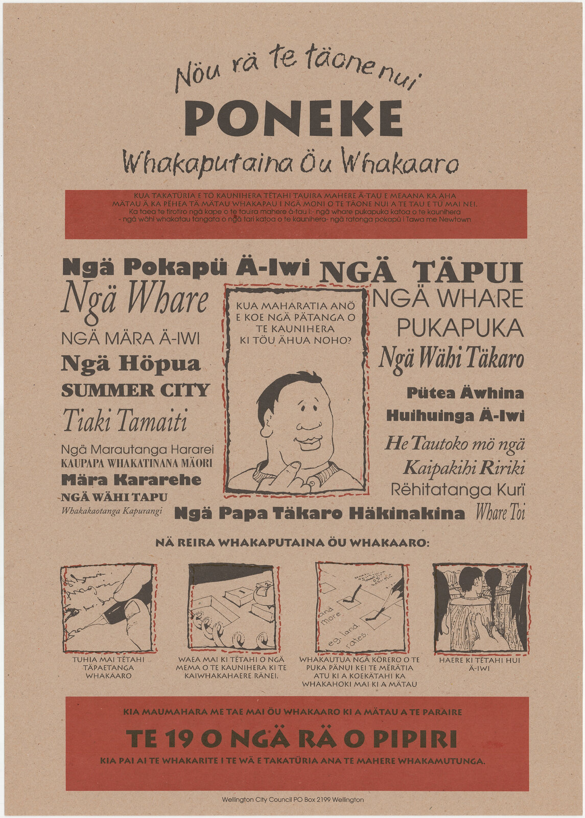 Nōu rā te tāone nui Poneke poster