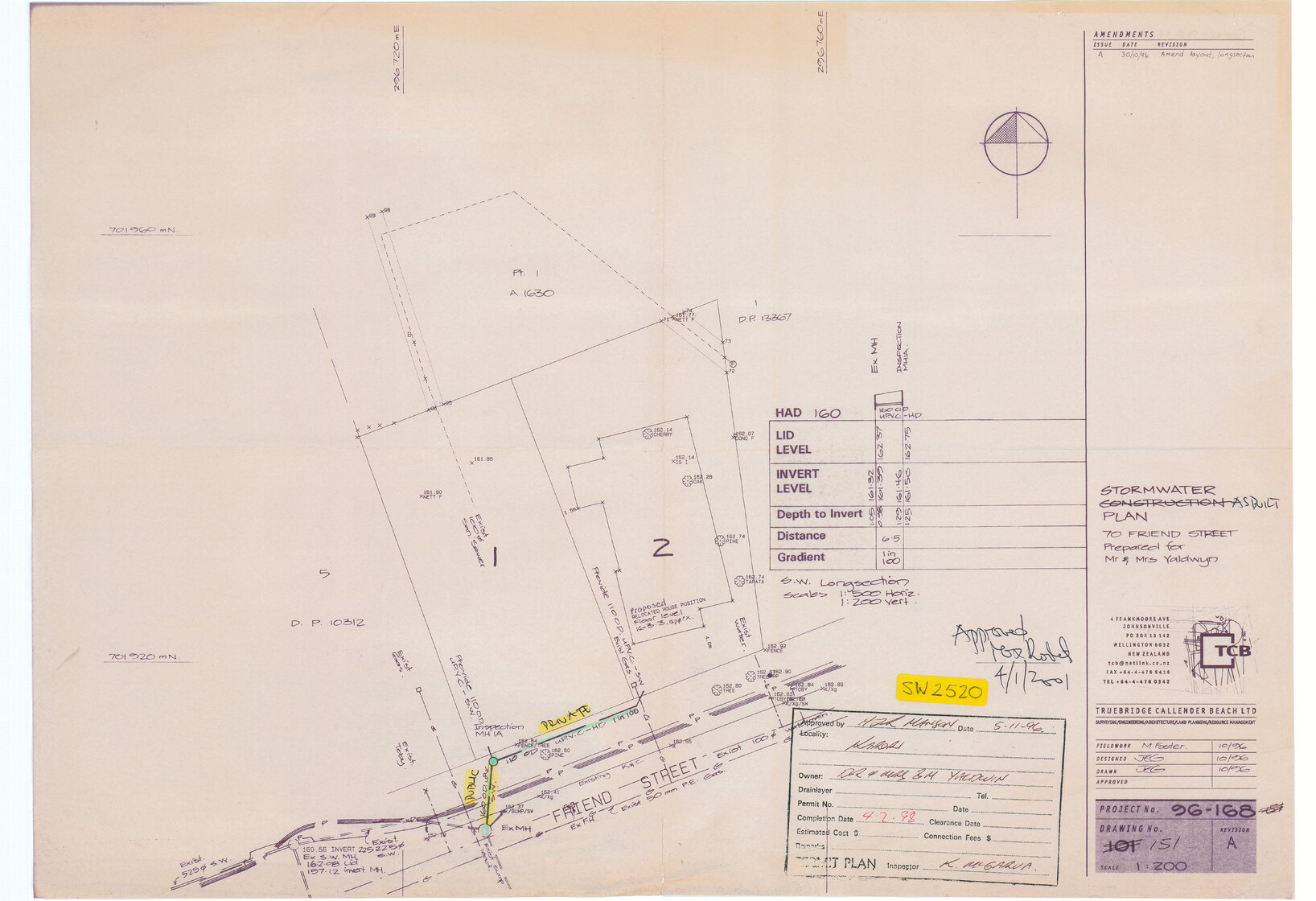 70 Friend Street, Stormwater Plan