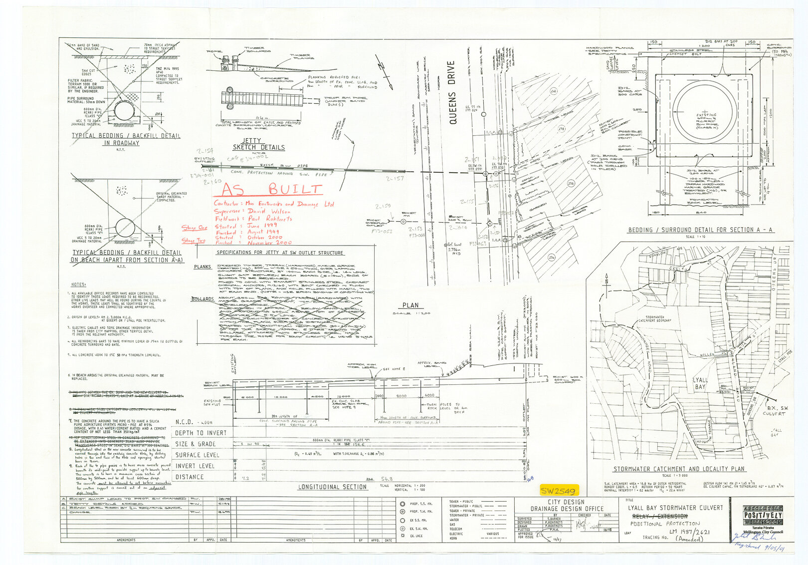 Lyall Bay Stormwater Culvert, additional protection