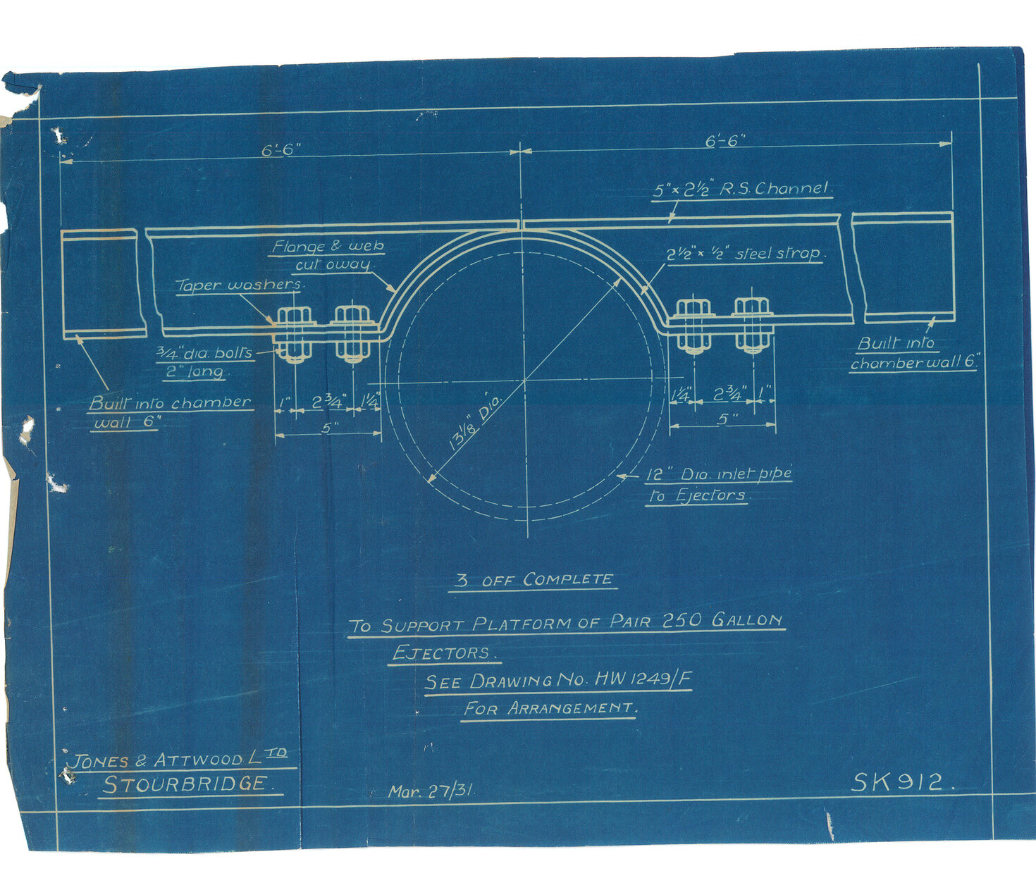Strathmore Park, plans and sections of ejectors