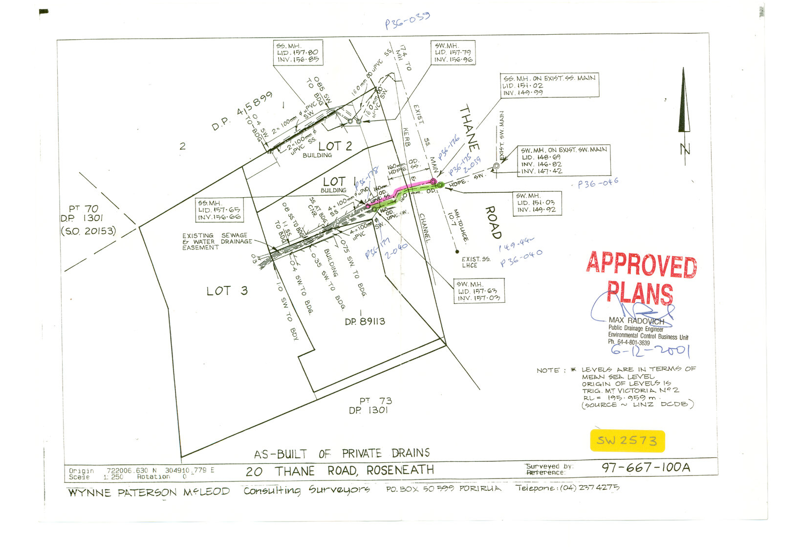 20 Thane Road, Roseneath, Private Drains