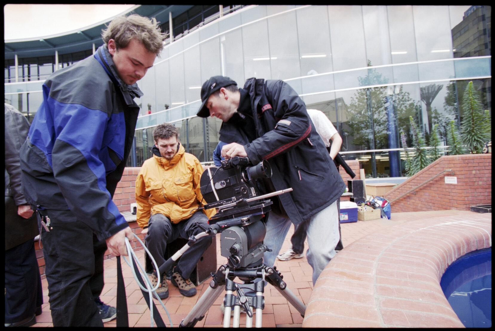 Film Crew in Civic Square
