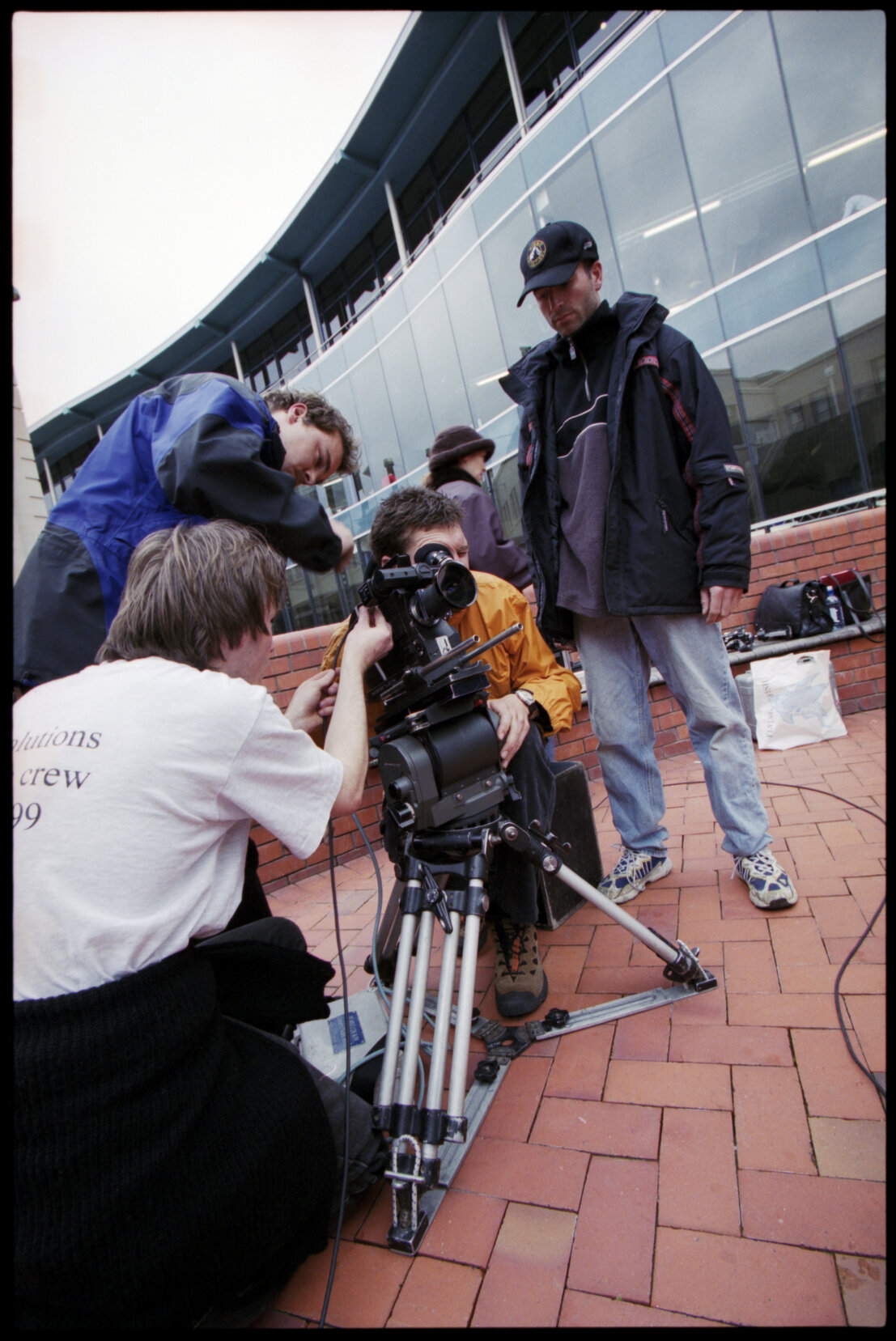 Film Crew in Civic Square