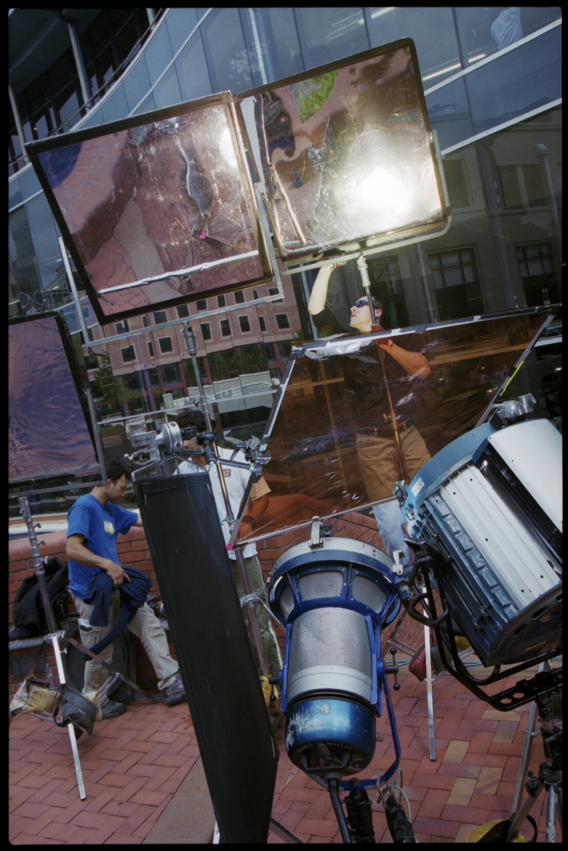 Film Crew in Civic Square