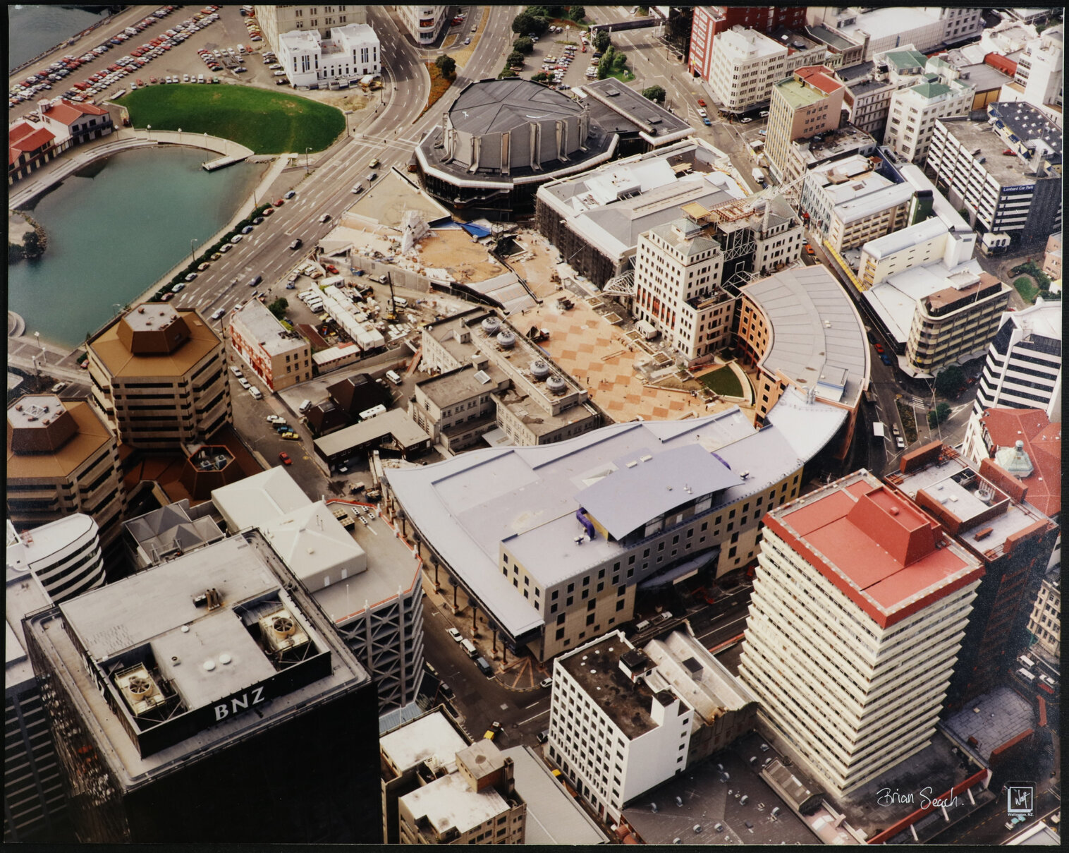 Aerial photograph of Civic Square and immediate surrounds