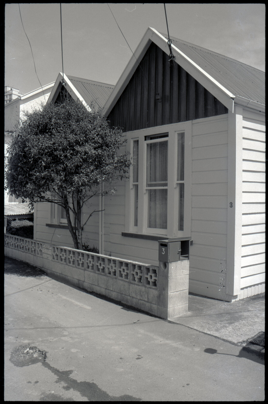 No 1, 3, 5 and 7 Evelyn Place: houses and yards