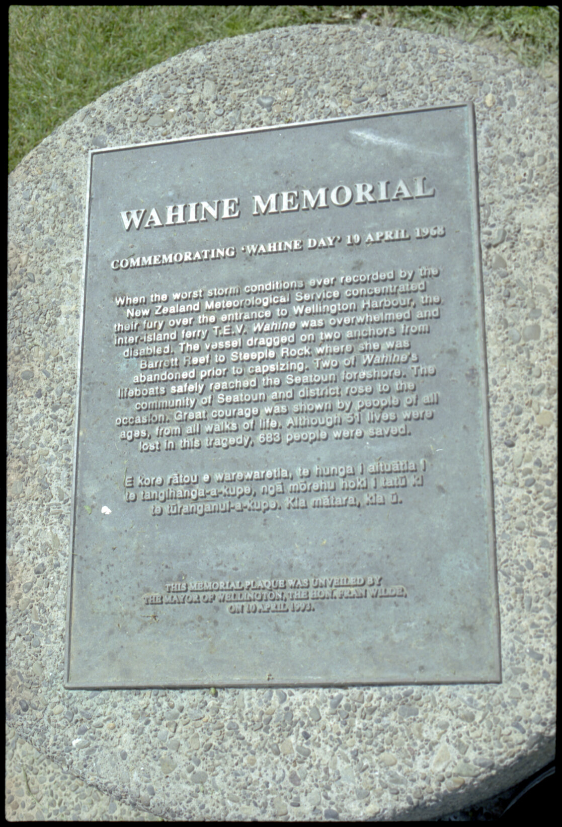 Monuments, Memorials, Wahine