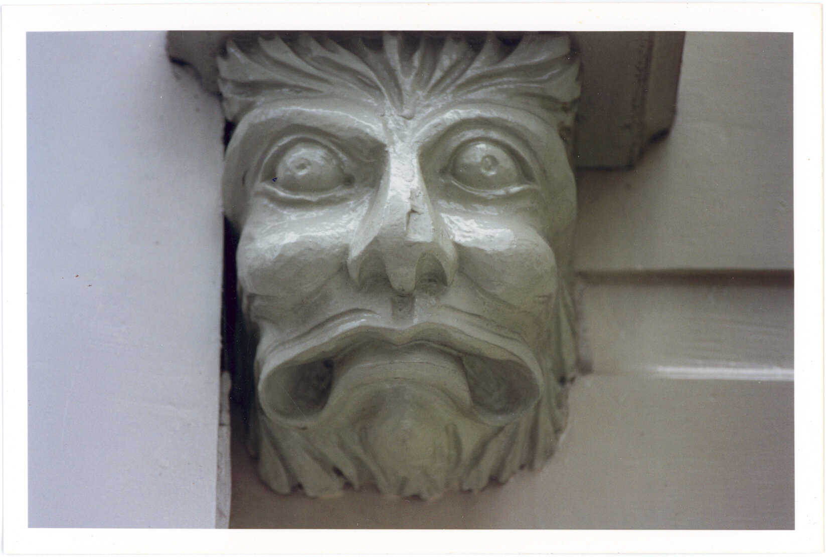 View of gargoyle on St. Peter's Anglican Church, Willis Street