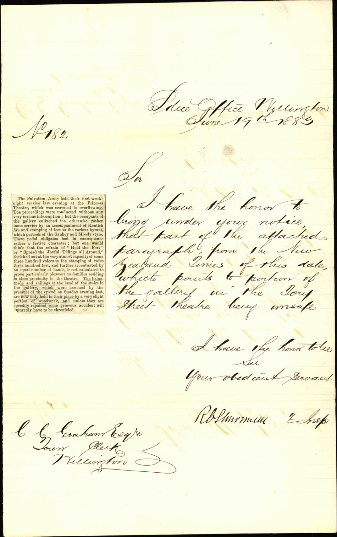 The unsafe condition of the Princess Theatre - Police Department