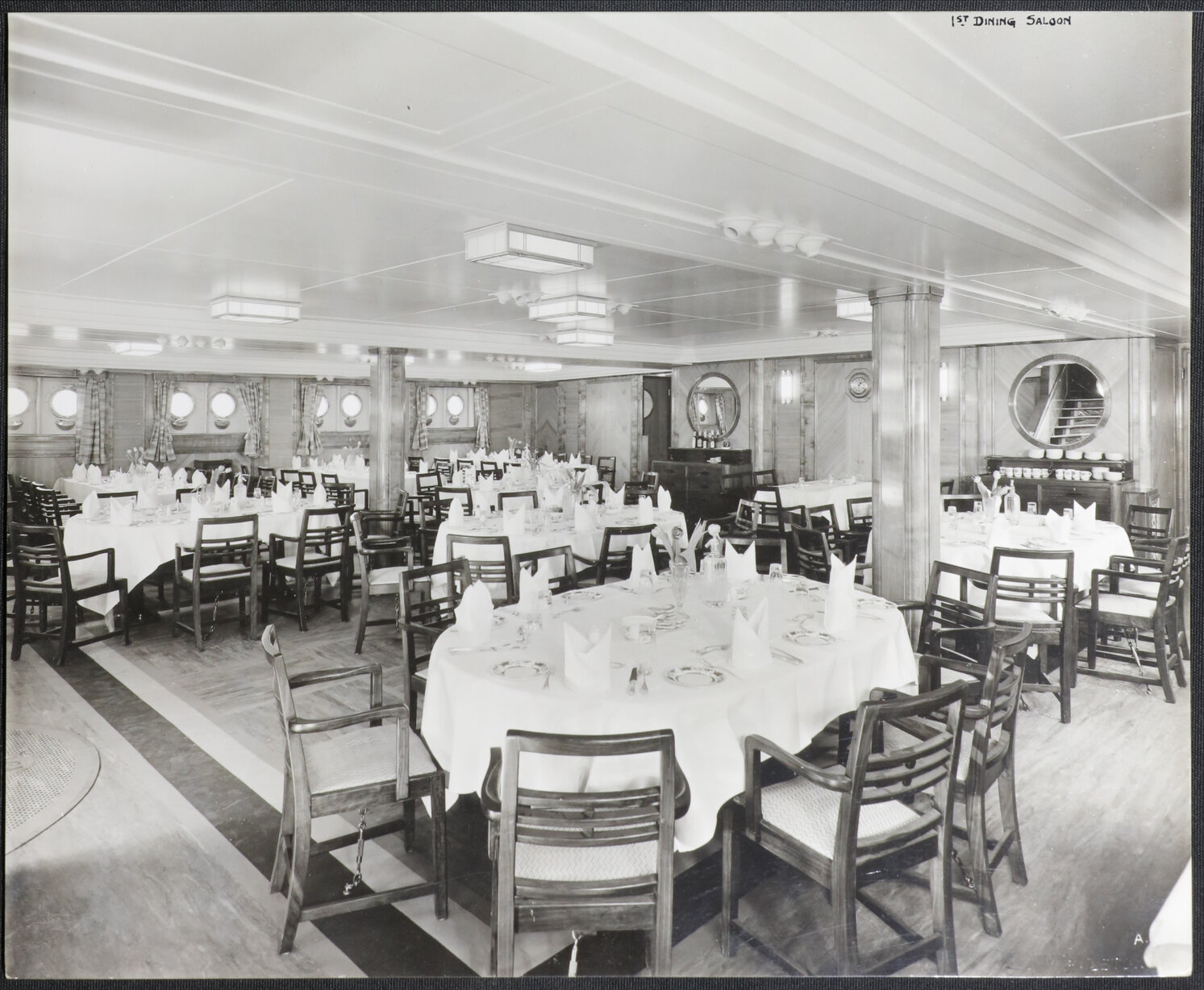 Taroona first class dining saloon
