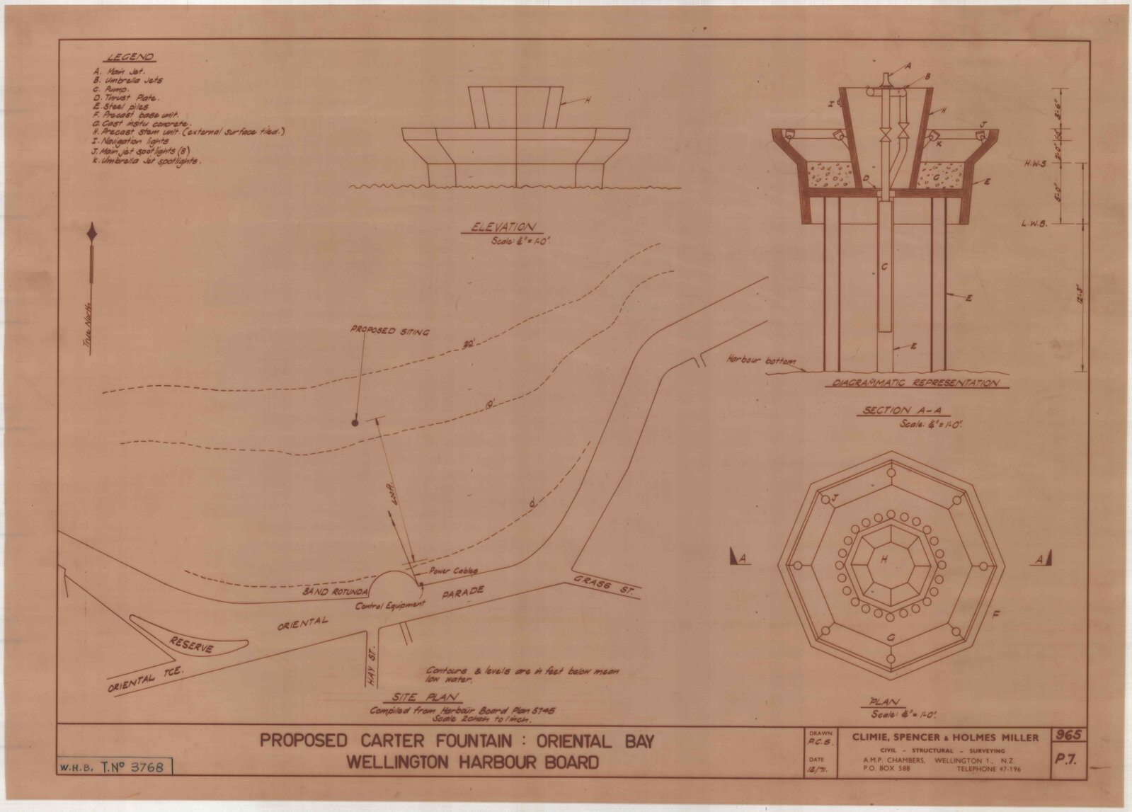 Proposed Carter Fountain Oriental Bay W.H.B. Climie, Spencer &amp; Holmes Miller QR. 5745