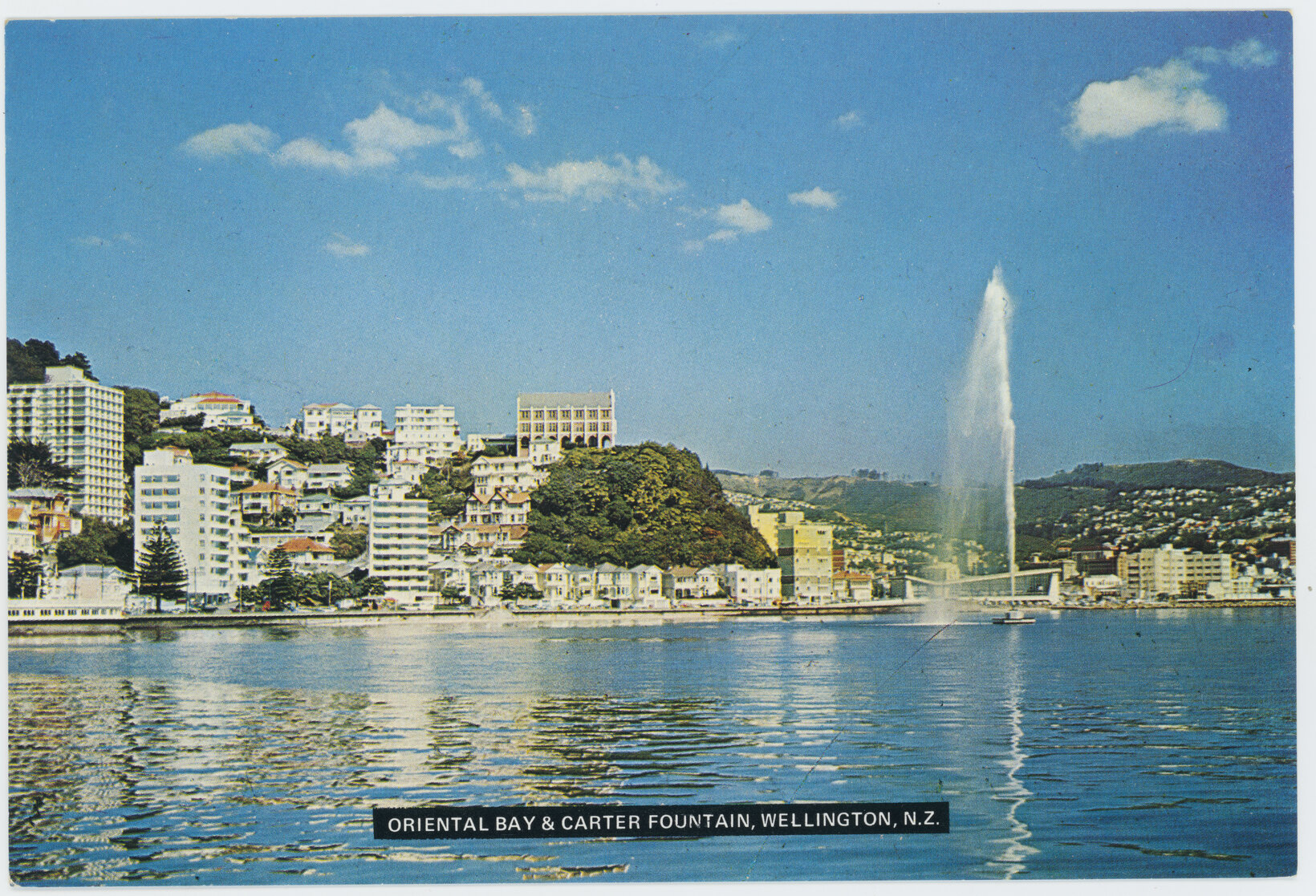 Oriental Bay and Carter Fountain, Wellington, New Zealand