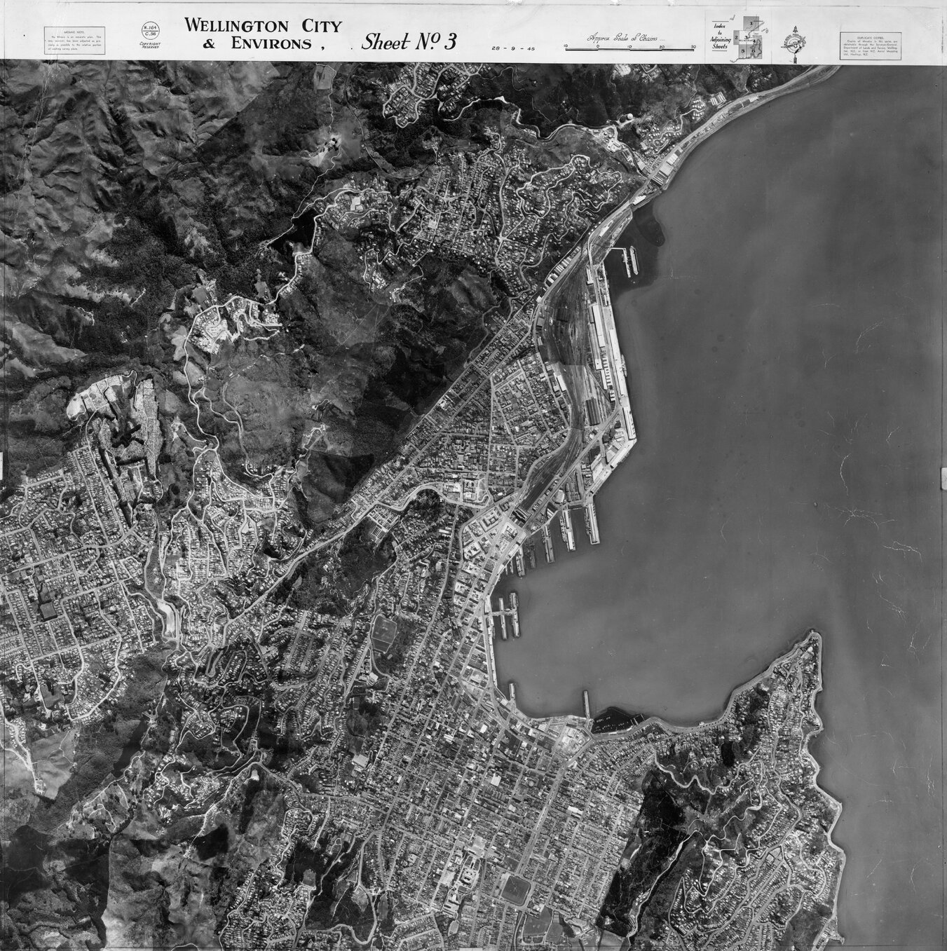 Wellington City and Environs Aerial Mosaic 1945, Sheet 3