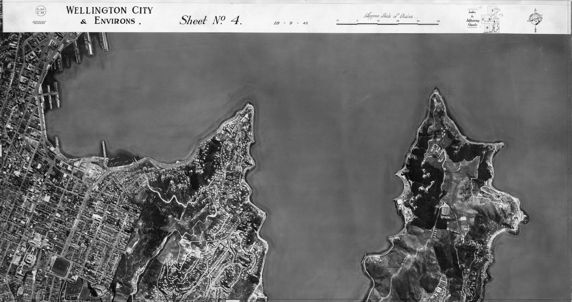 Wellington City and Environs Aerial Mosaic 1945, Sheet 4
