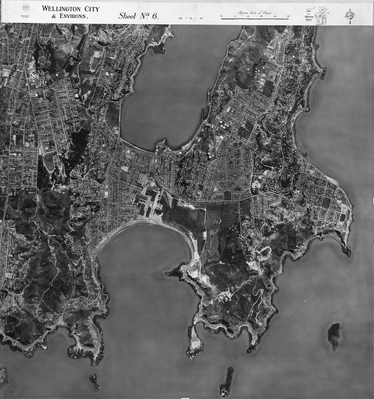 Wellington City and Environs Aerial Mosaic 1945, Sheet 6