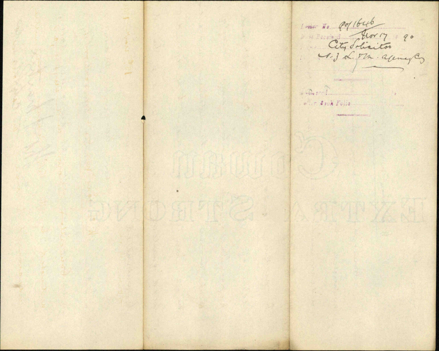 New Zealand Loan and Mercantile Agency Company - City Solicitor