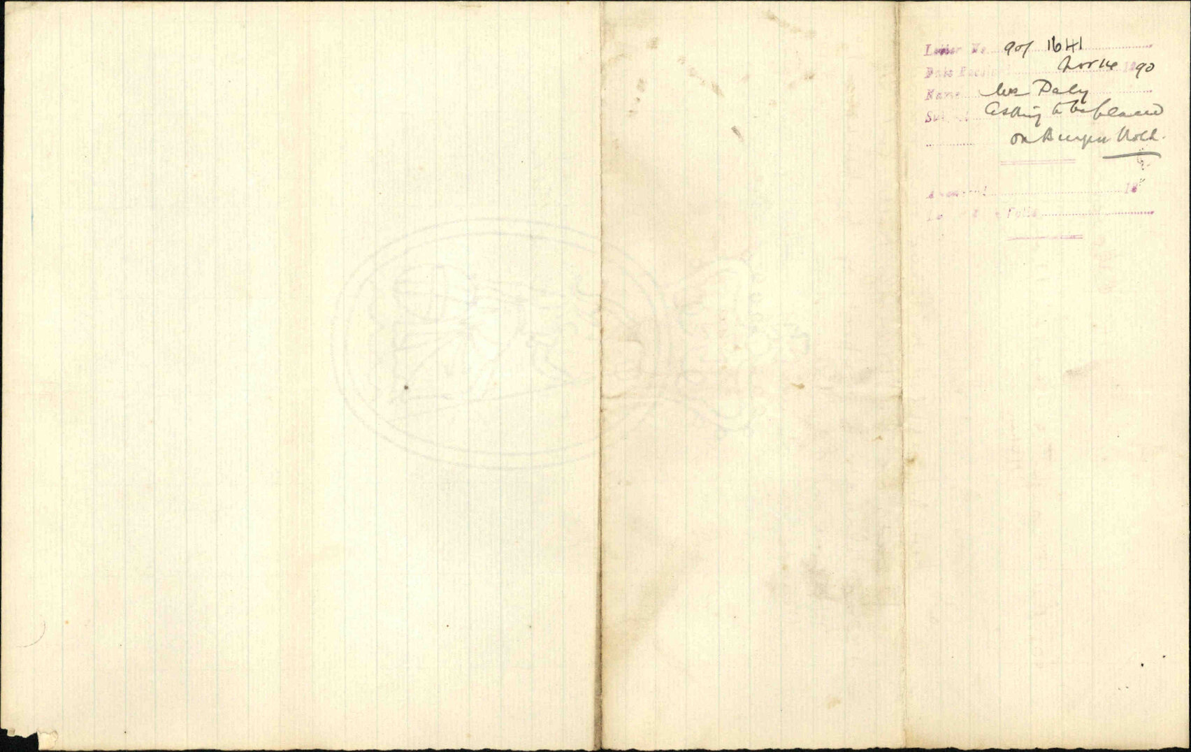 Asking to be placed on the Burgess Roll - Agnes Daly