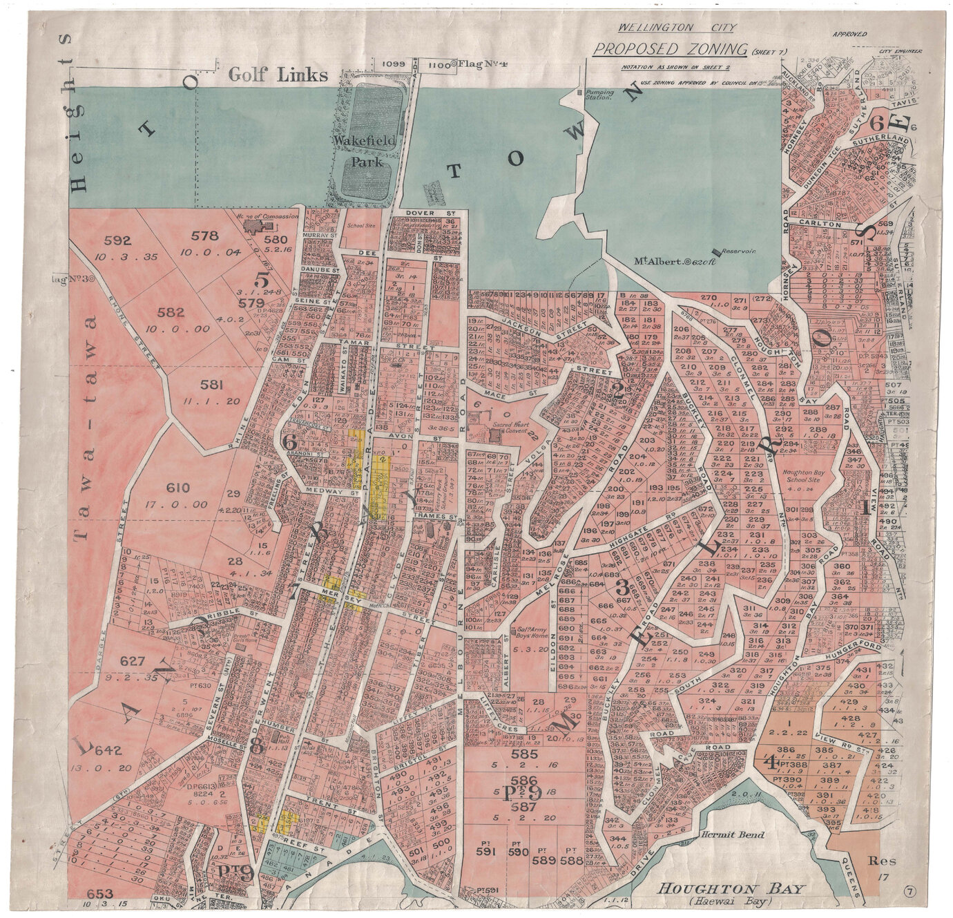 Wellington City Council Zoning Scheme 1946, map 7