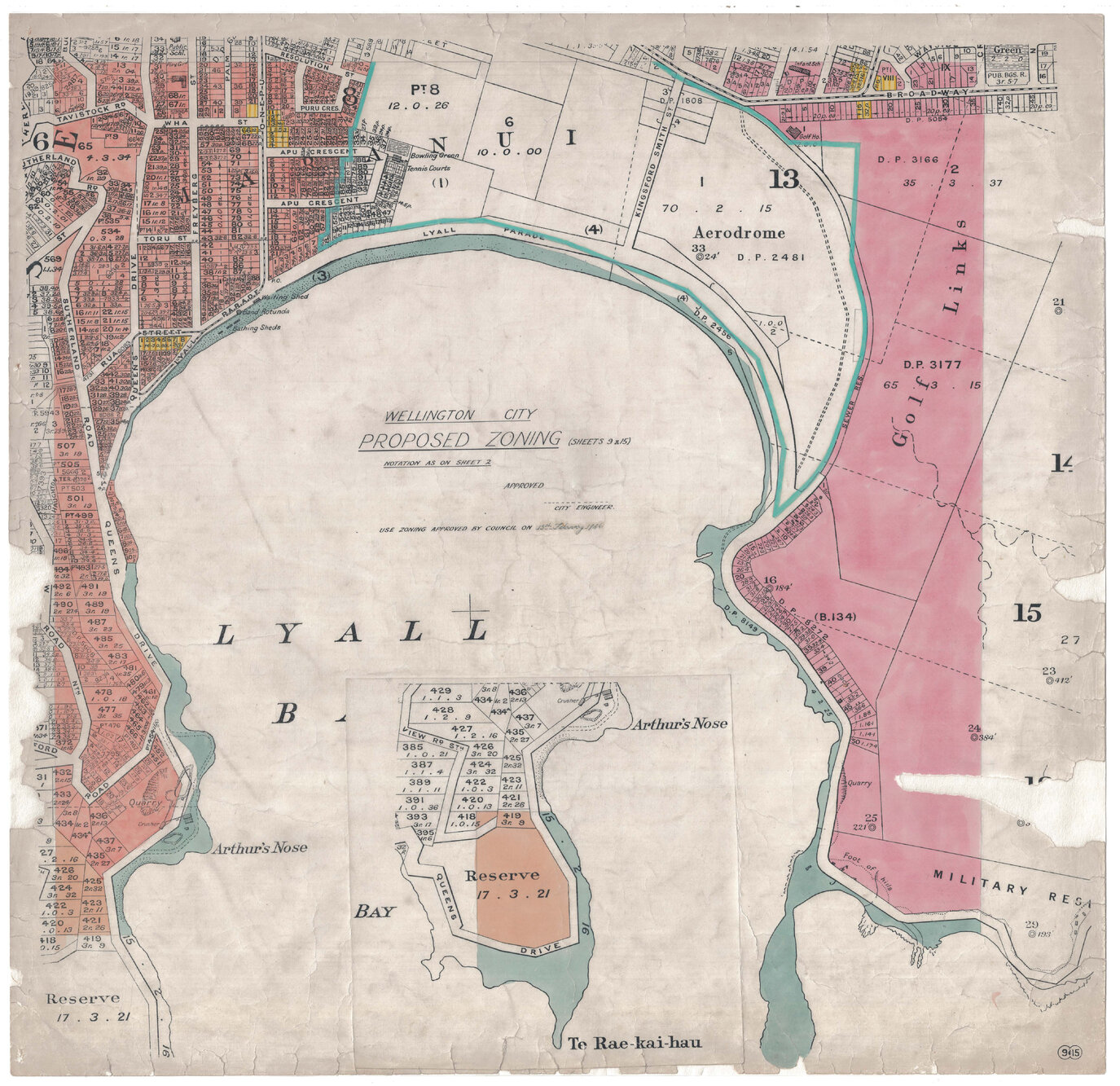 Wellington City Council Zoning Scheme 1946, map 9 and map 15