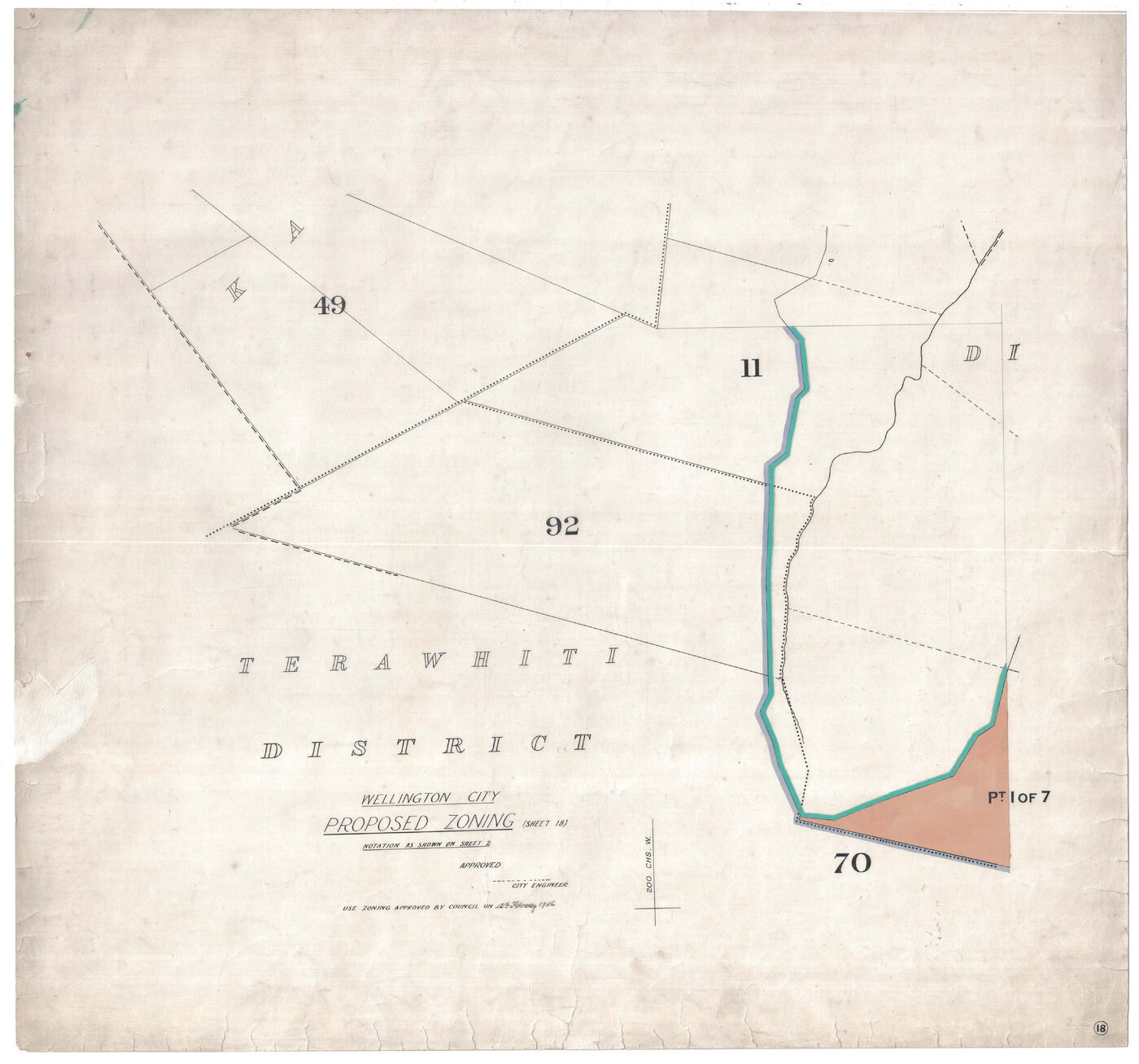 Wellington City Council Zoning Scheme 1946, map 18