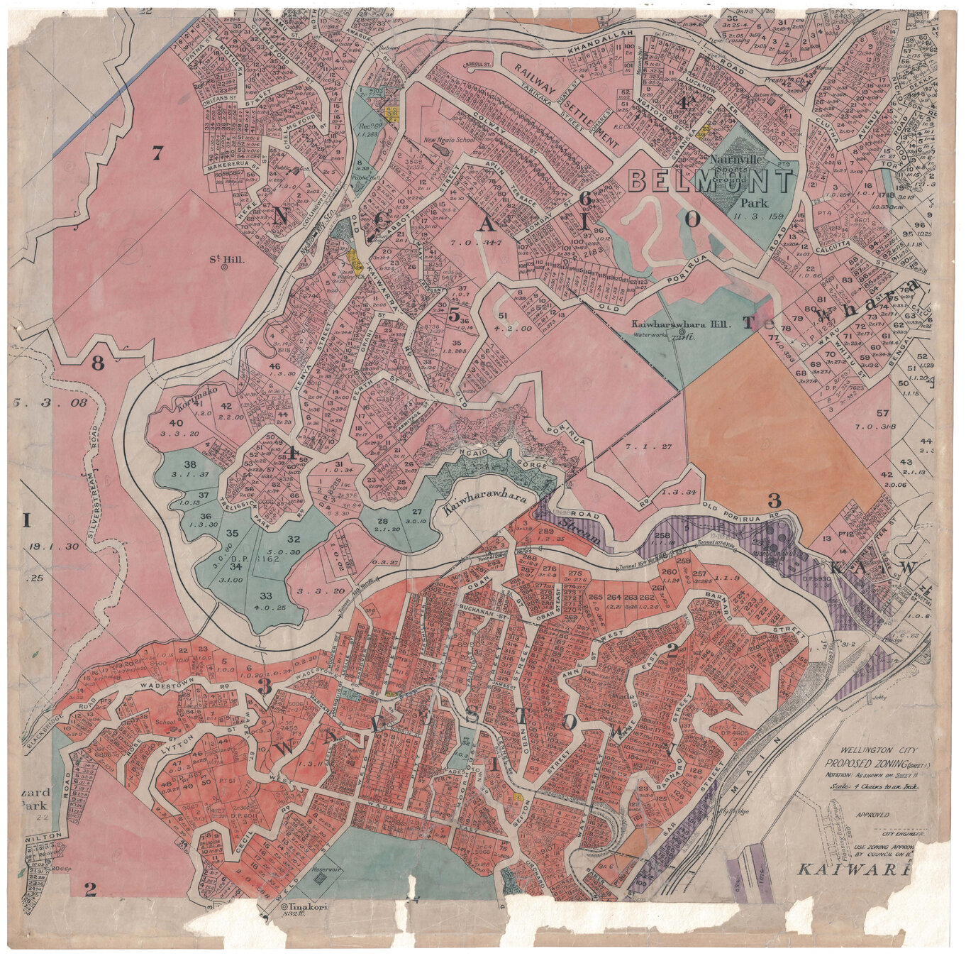 Wellington City Council Zoning Scheme 1946, map 1