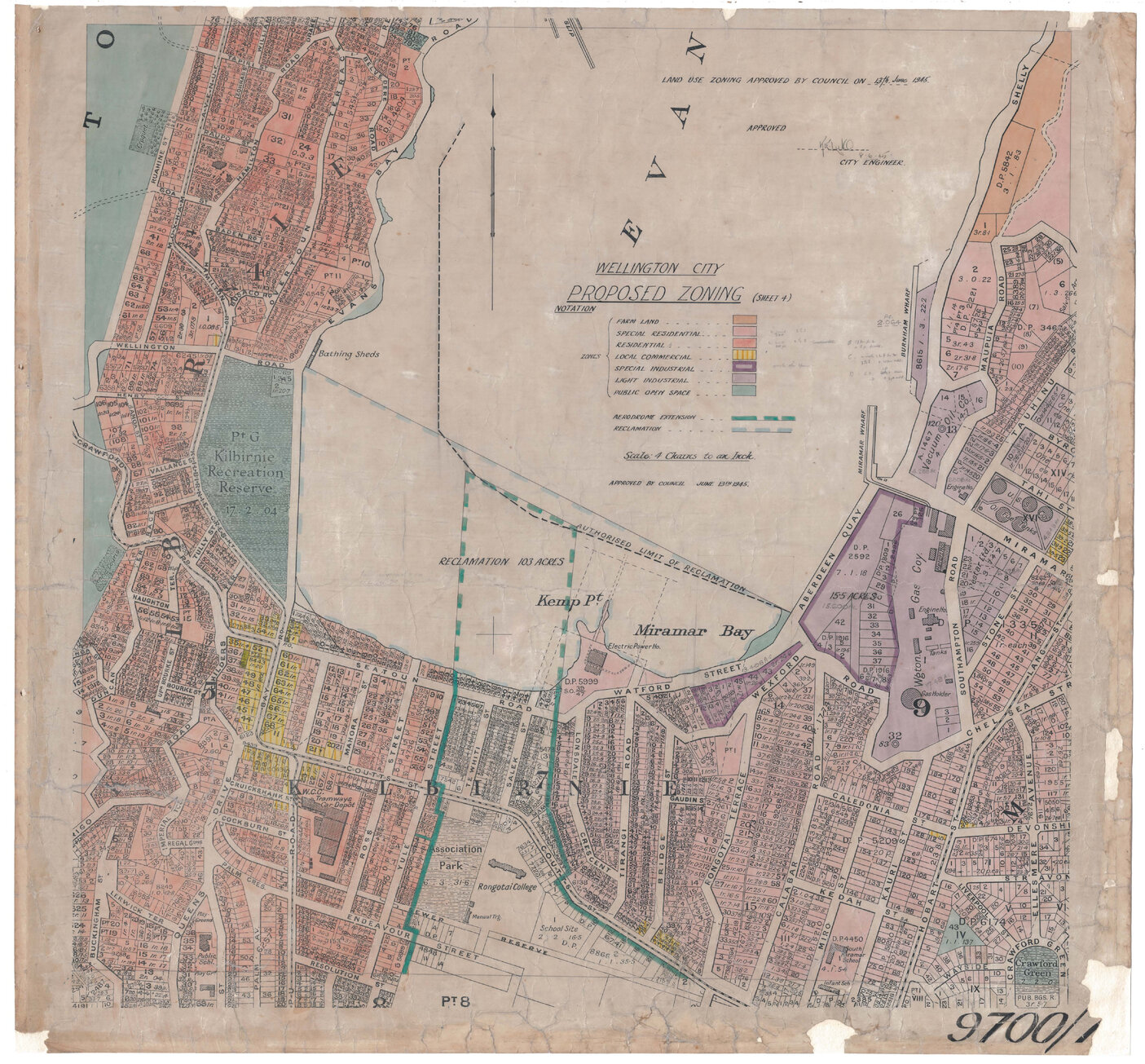 Wellington City Council Zoning Scheme 1946, map 4