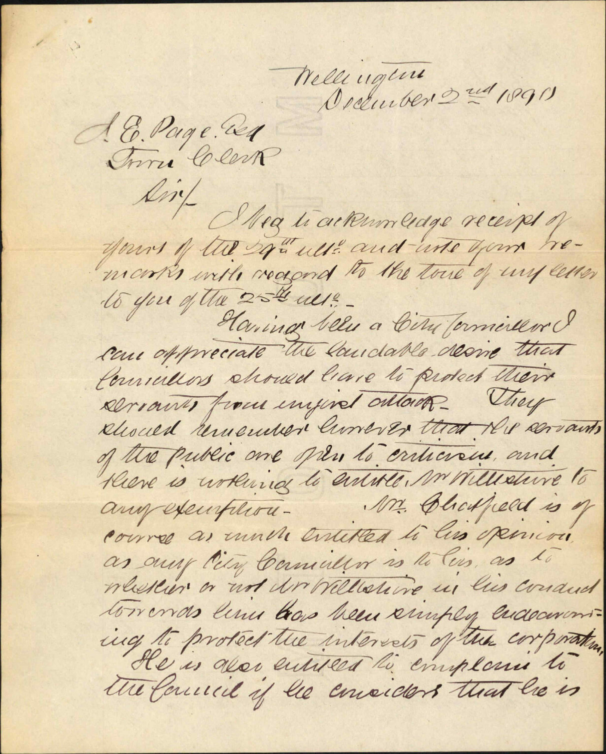 Further regarding building permits - W C Chafield