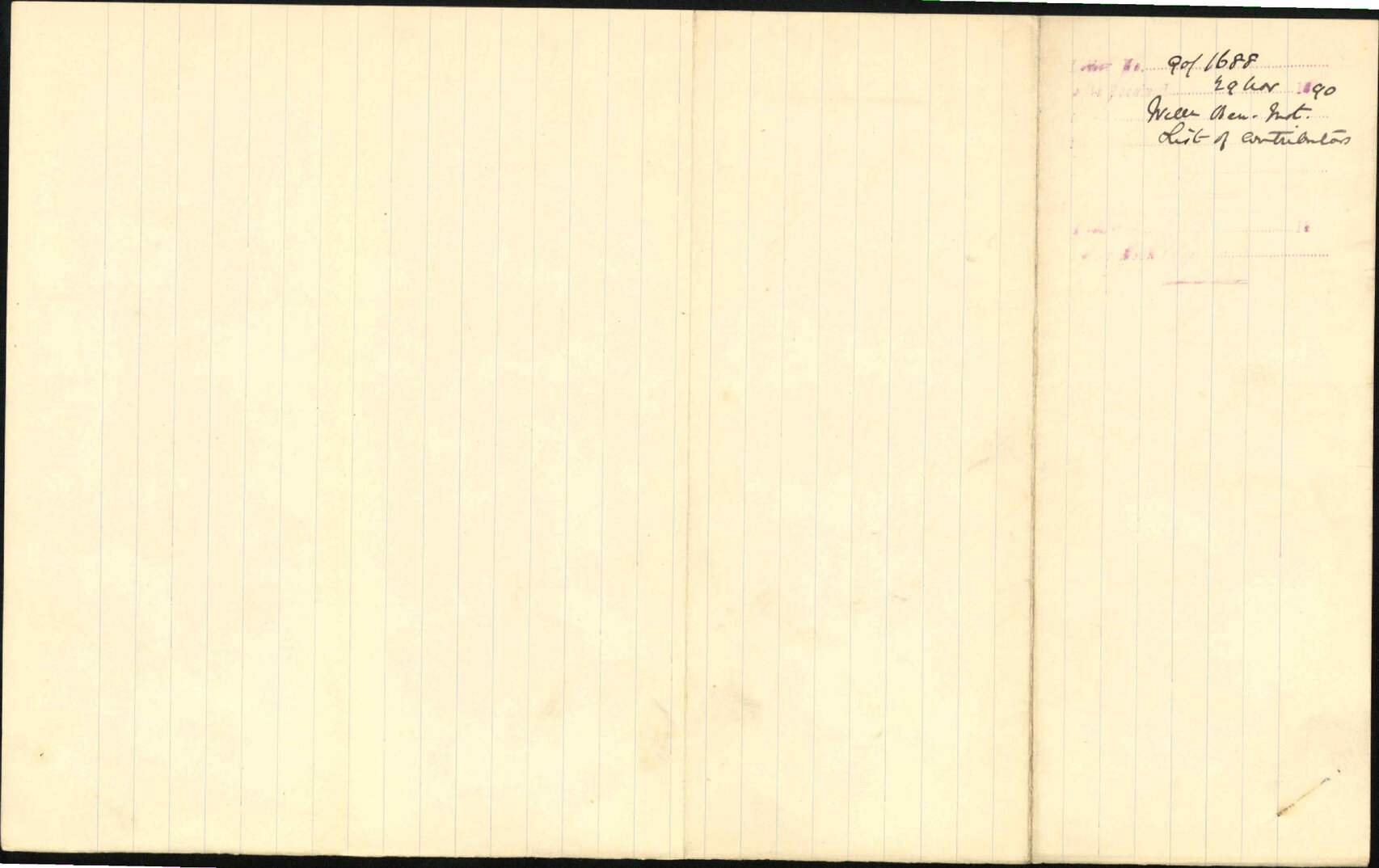 List of contractors - Wellington Benevolent Institution