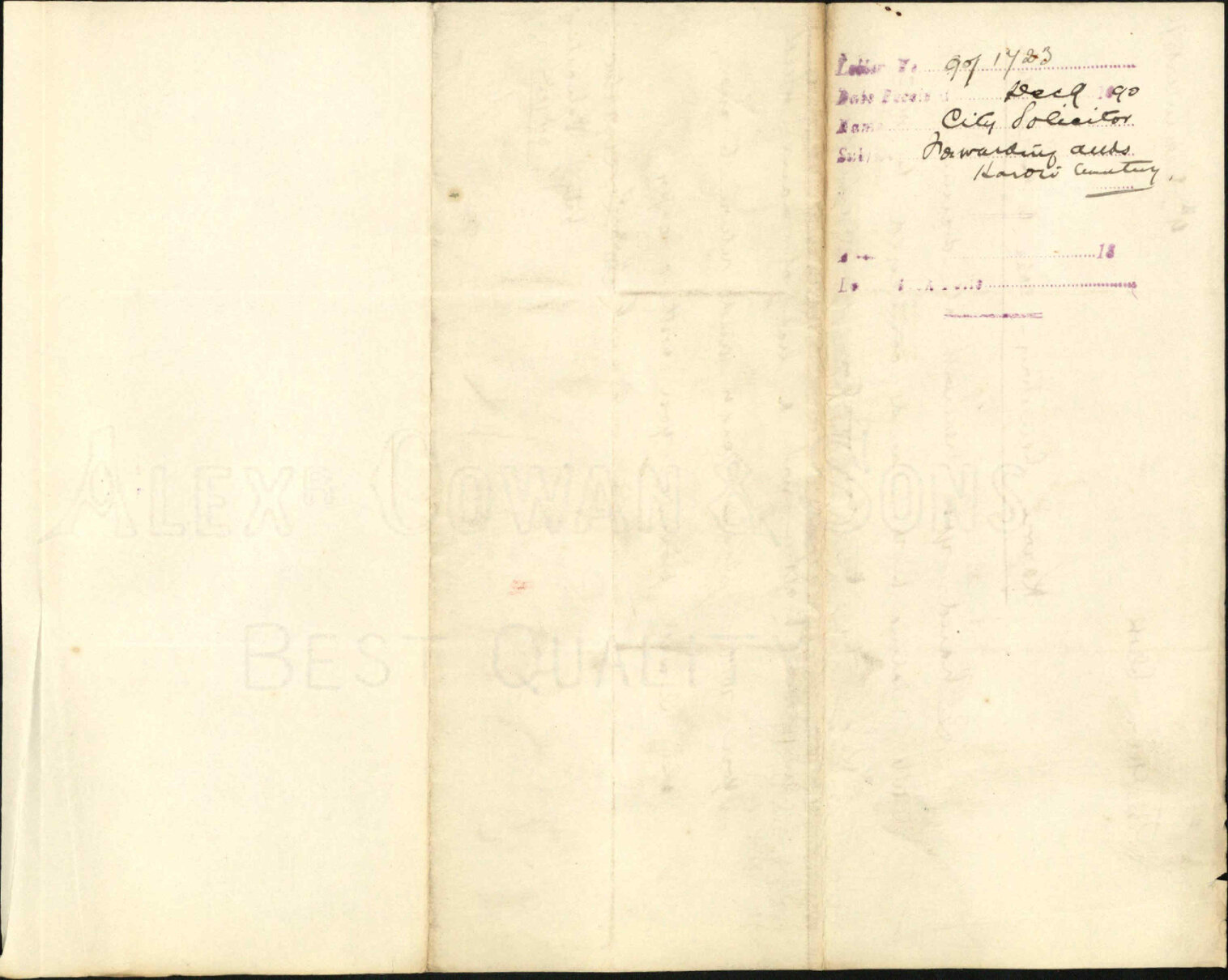 Forwarding deeds, Karori Cemetery - City Solicitor