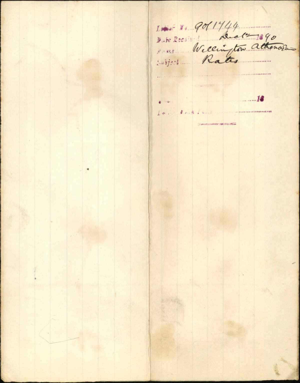 Rates - The Wellington Atheneum and Mechanics' Institute