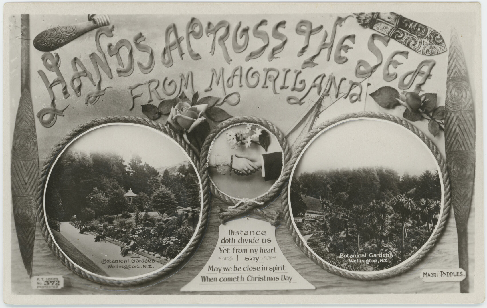 "Hands across the sea", from Maoriland, Botanical Gardens, Wellington, New Zealand