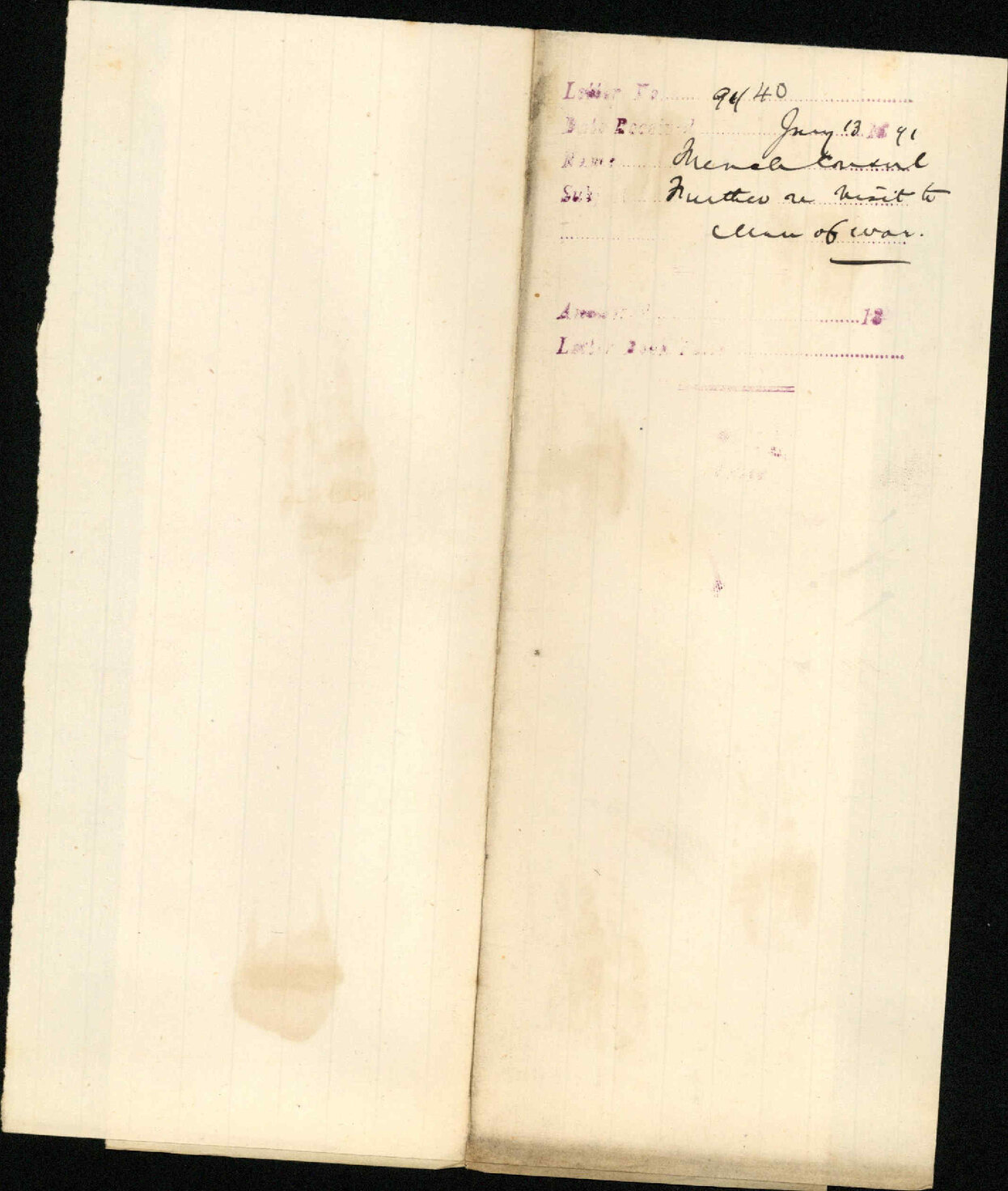 Further regarding visit to man of war - French Consul
