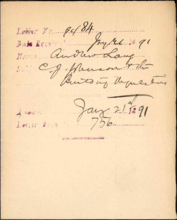 C J Johnson and the building regulations - Andrew Lang