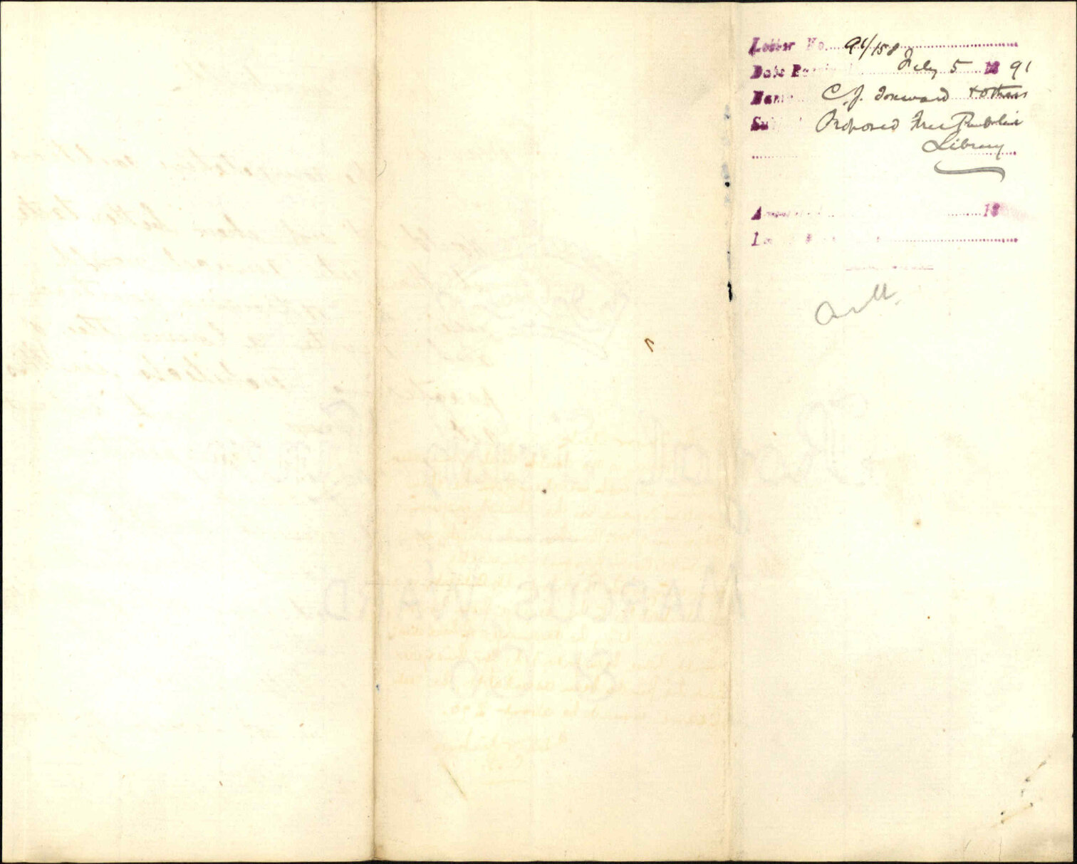 Proposed free public library - C J Howard and others