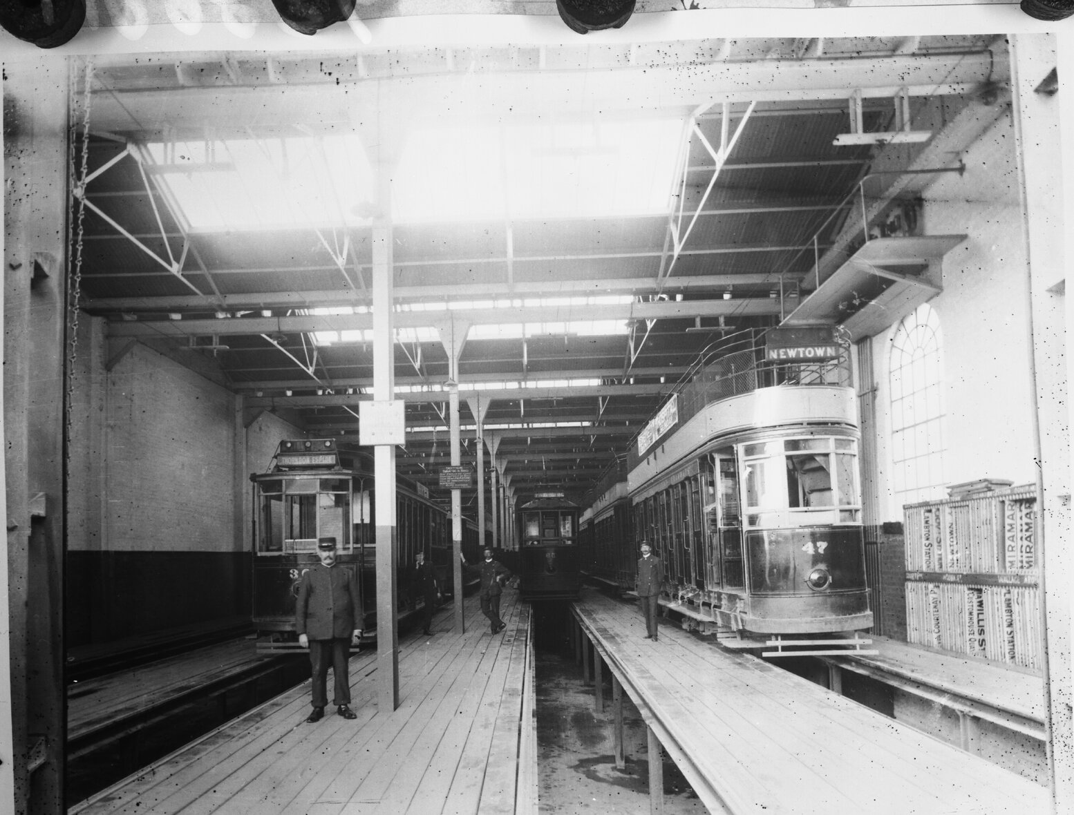 Interior of Tram Barn, Thorndon