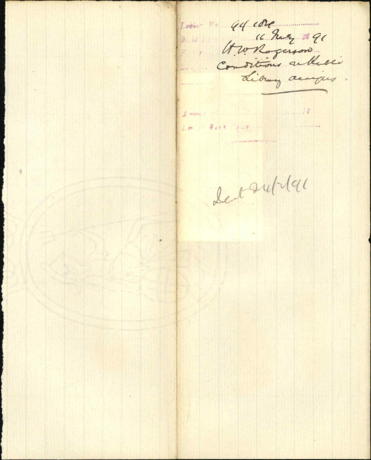 Conditions of public library designs - H W Rogerson