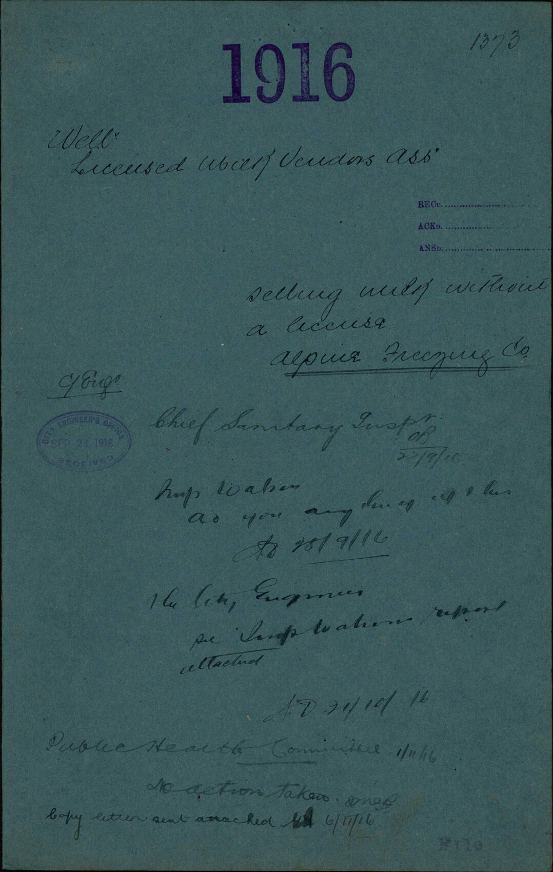Selling milk without a license, Alpine Freezing Co - Wellington Licensed Milk Vendors Association