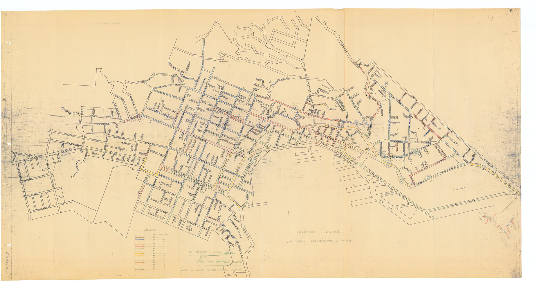 Pavement widths, Wellington Transportation Survey